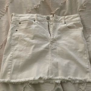 American Eagle White Jean Skirt